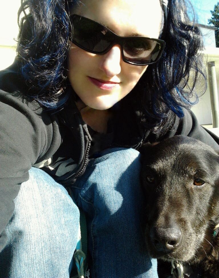 Jen with Aldo the dog
